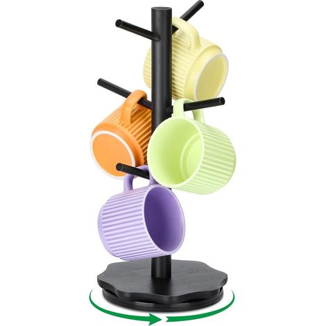 Drehbarer Becherhalter Für 6 Becher – Freistehend – 36 X 15 Cm