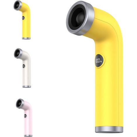 Tragbarer, Klingenloser Ventilator – Gelb – Einzigartiges, Gebogenes Design – Mini-ventilator