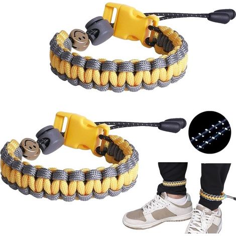 Paracord-hosenclips Fürs Radfahren – 2 Stück – Verstellbare Und Ausziehbare Hosenclips (31–45 Cm) Für Rennradfahren Und Wandern