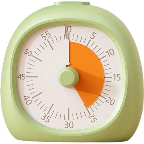 Visueller Timer – 9 X 9,5 Cm – Grün Und Orange – Wiederaufladbar – Lerntimer Für Kinder Und Erwachsene