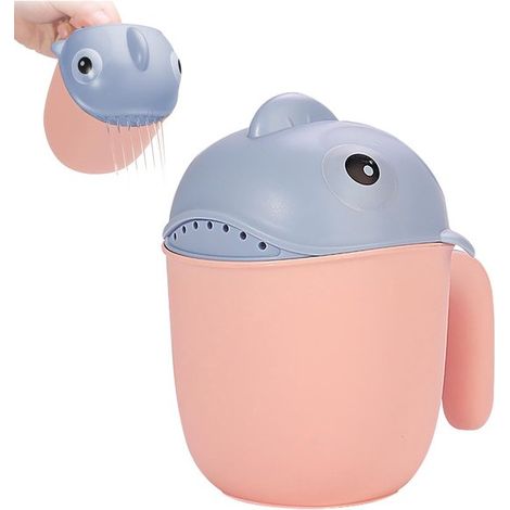 Baby-spülbecher – Rosa/blau – Wäscht Haare Ohne Tränen – Fischgrätenförmige Waschtube