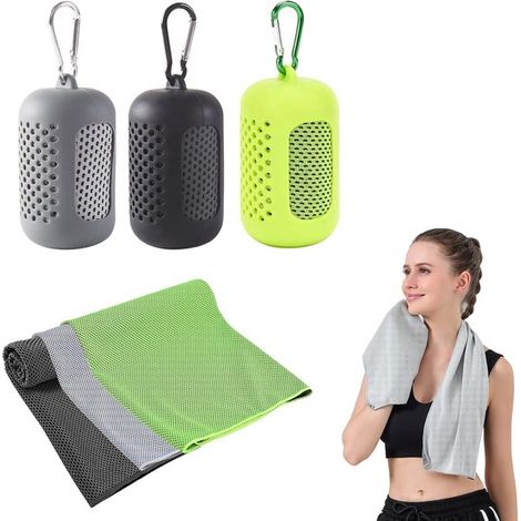 Sporthandtuch – 3er-set – 90 X 30 Cm – Kühlhandtuch – Fitnesshandtuch