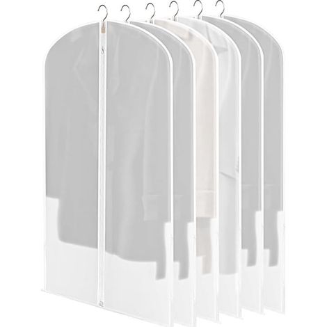 Kleidersäcke – 6er-set – 60 X 100 Cm – Transparente Peva-beutel Mit Reißverschluss – Staubdicht, Wasserabweisend Und Mottendicht