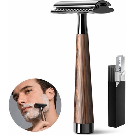 Sicherheitsrasierer – 11,5 Cm – Braun/schwarz – Klassischer Rasierer – Für Körper Und Gesicht