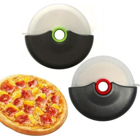 Pizzaschneider – 2er-set – Pizzamesser Ø 10 Cm – Teigschneider – Mit Drehbarer Schutzkappe