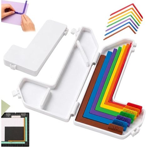 L-förmige Papierausrichtungsschablonen – 7-teilig (1,5 Bis 12,7 Mm) – Kunststoffschablonen