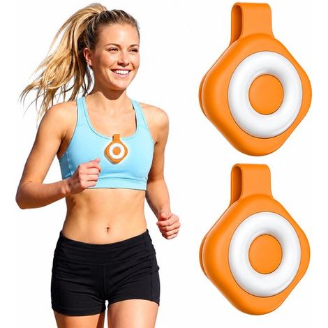 Set Mit 2 Magnetischen Clip-on-lauflichtern Für Sport – Orange – 3 Farbmodi (weiß/warmweiß/rot) – Usb-aufladbar