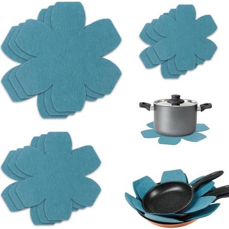 Set Mit 9 Filz-topflappenschonern – 3 Größen (15/20/25 Cm) – Kratz- Und Hitzebeständig – Stapelbar
