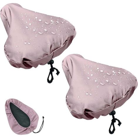 Fahrradsattelbezug – 2er-set – 24 X 27 Cm – Rosa – Regen- Und Staubschutz – Sattelbezug Mit Kordelzug