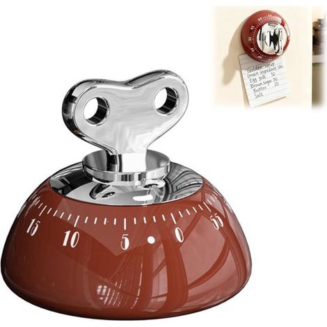 Küchentimer – Rot – Mechanischer 60-minuten-timer – Kochtimer