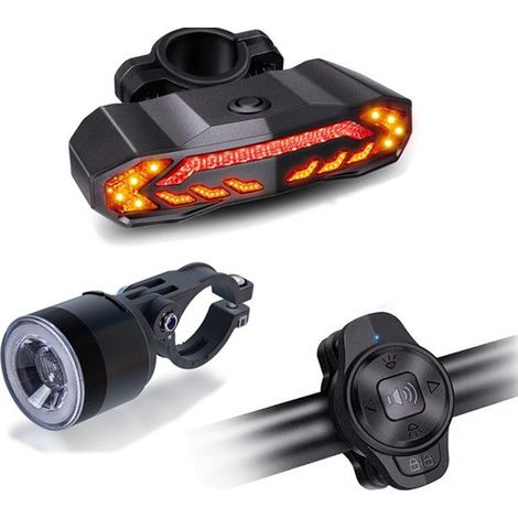 Fahrradrücklicht Mit Blinker Und Alarm - Fahrradbeleuchtung - Fahrradlampe