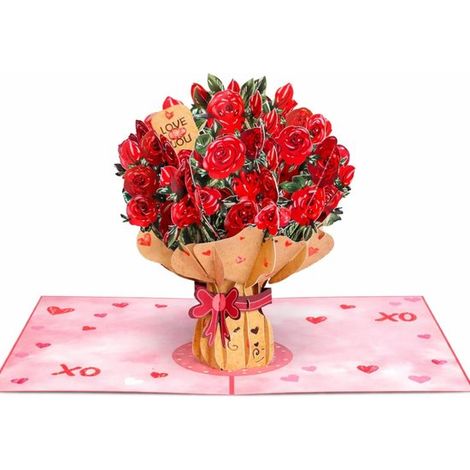 Pop-up-karte – 3d-grußkarte – Blumenstrauß
