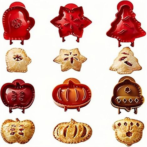 Set Handgefertigter Kuchenausstecher – Weihnachtsplätzchenausstecher (6 Stück) – Plätzchenausstecher – Sandwichausstecher