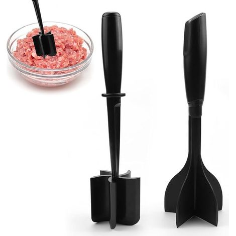 2 Kartoffelstampfer - Schwarz - Fleischpresse - Kartoffelstampfer