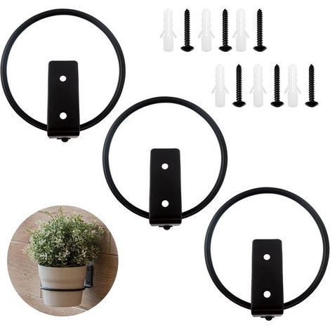 Pflanzenringe (3er-set) – Innendurchmesser: 10 Cm – Metall-pflanzenstützen – Wandmontage