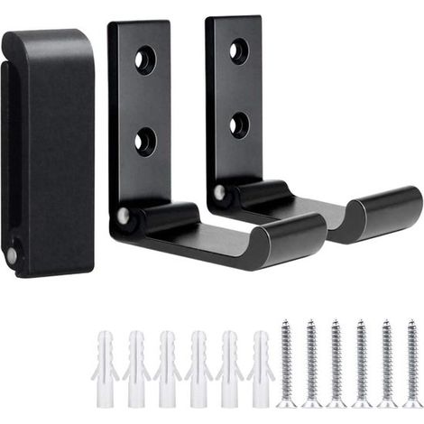 Set Mit 3 Klappbaren Wandhaken – 7,5 X 6,7 X 2,5 Cm – Maximale Traglast: 20 Kg – Schwarz – Unsichtbarer Wandhaken