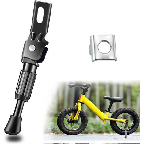 Fahrradständer – 30 Cm – Schwarz – Seitenständer Für Kinderfahrräder – Einfache Montage