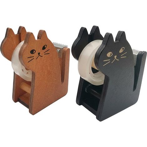 2-teiliger Klebebandhalter – Klebebandabroller – Niedlicher Katzen-klebebandhalter