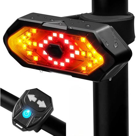 Fahrradlicht – Rücklicht Mit Blinkern – Kabellos Und Per Usb Aufladbar