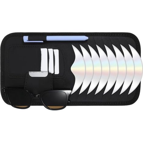 Sonnenblendentasche Fürs Auto – Sonnenblenden-organizer Aus Leder – Cd-aufbewahrungssystem – Cd-halter Fürs Auto