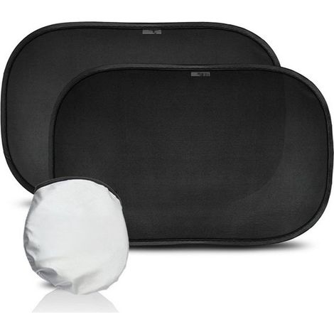 Auto-sonnenschutzblenden – 2er-pack – 50,8 X 30,5 Cm – Schwarz – Antistatisch Und Uv-schutz – Selbstklebend