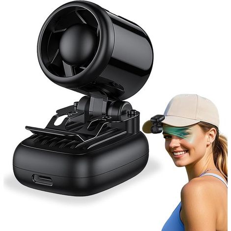 Mini-ventilator – Schwarz – Tragbarer Clip-ventilator – Wiederaufladbarer Usb-c-ventilator