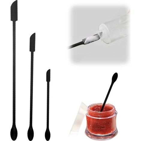 Set Aus 3 Silikon-schabern Für Flaschen, Pfannen Und Töpfe, Spülmaschinenfest.