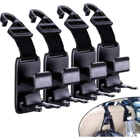 Kopfstützenhaken Mit Flaschenhalter – 4er-set – Multifunktionale Lederhaken – Autositzbefestigungen – Taschenhaken