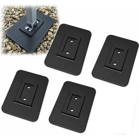 Markisenstützplatte (4 Stück) – 10 X 14 Cm – Stabilisierungsfüße Für Wohnwagen – Grundplatten