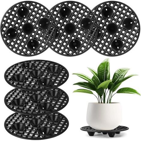 6er-set Pflanzentopfstützen Für 20-cm-töpfe – Kunststoff-drainagegitter – Runde Untersetzer – Stützen Für Zimmer- Und Gartenpflanzen
