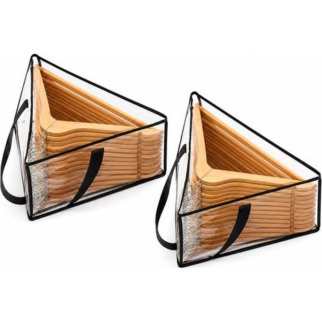 Kleiderbügel-aufbewahrungstasche – 2er-set – 46,5 X 35 X 35 Cm – Transparent – Klarsichtbeutel – Kleiderorganizer