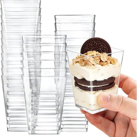 25 Dessertgläser – 150 Ml – Vorspeisenbecher – Wiederverwendbare Transparente Gläser