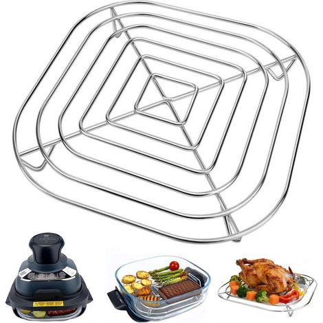 Airfryer-grillrost – 20 X 20 Cm – Silber – Edelstahl 304 – Quadratischer Grillrost