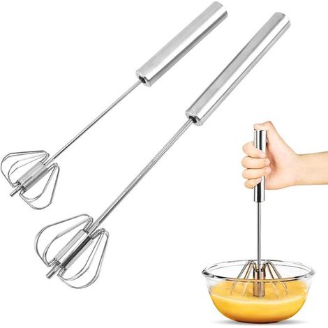 Schneebesen – 2er-set – 27 Cm Und 30 Cm – Halbautomatischer Schneebesen – Handmixer