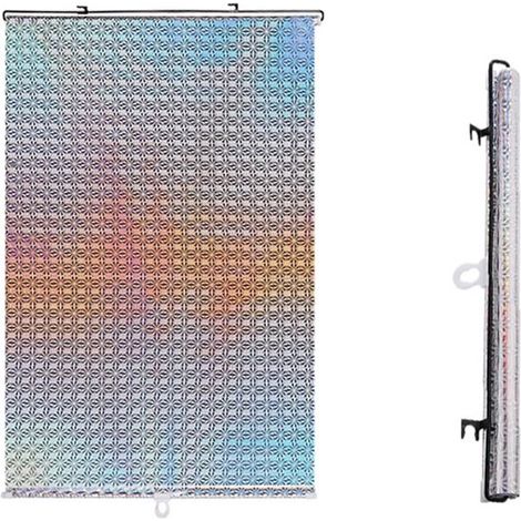 Verdunkelungsrollo Mit Saugnäpfen - 40 X 125 Cm - Silber - Sonnenschutz Für Autos - Einziehbarer Sonnenschutz