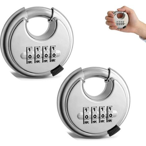 Set Mit 2 Zahlenschlössern – Ø 70 Mm – Kofferschloss – 4-stellig