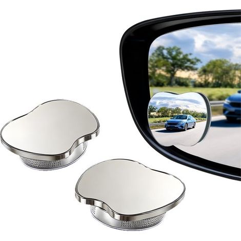 Set Mit 2 Totwinkelspiegeln – Breite: 6 Cm – Silber – 2026 Premium – Metall Und Glas