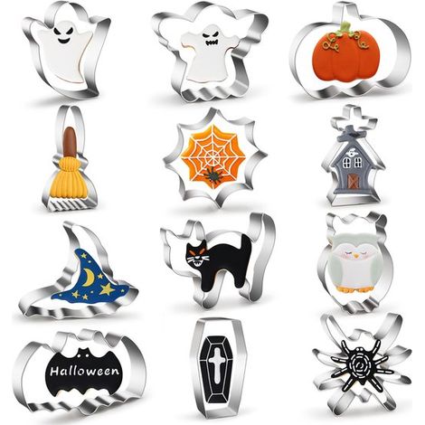Set Mit 12 Halloween-ausstechformen – Ausstechformen – Keksformen – Teigform