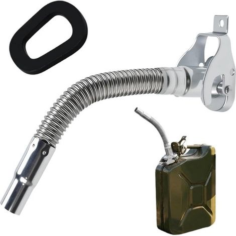 Flexibler Ausgießer Für Benzinkanister – Flexibler Trichter Für 5-liter-, 10-liter- Und 20-liter-metallkanister – Silber – Edelstahl