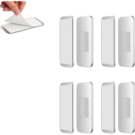 Magnetverschlüsse – 4er-pack – 40 X 20 X 3 Mm – Silber – Türmagnete – Selbstklebende Magnete Für Schränke Mit 8 Klebestreifen