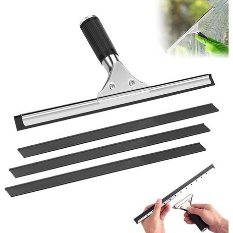 Fensterabzieher – 30 Cm – Silikon-wasserabzieher – 3-blatt-gummischeibenwischer – Fensterreiniger