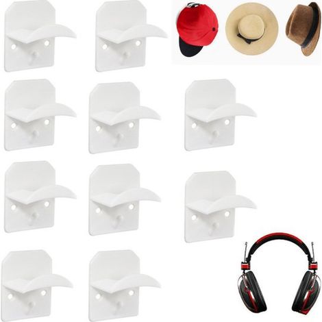 Kappenhaken – 10er-pack – Weiß – Kappenorganizer – Huthalter