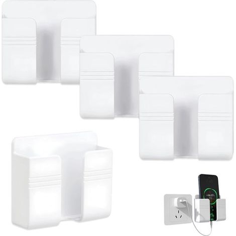 Wandhalterung Für Handy – 4er-set – Weiß – Fernbedienungshalterung – Selbstklebend