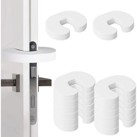 Türstopper – 12er-pack – 8 X 9 X 1,5 Cm – Weiß – Weiche Türgriffe Aus Eva-schaumstoff, Verhindern Das Zuschlagen Der Tür.