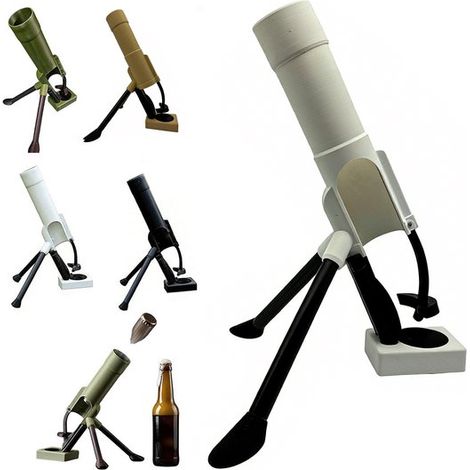 Xl-flaschenöffner In Mörserform – 40 Cm, Militär-gadget – Passend Für 330-ml-corona-flaschen – Weiß