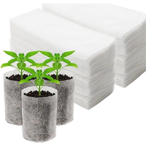 200 Saatbeutel – 14 X 18 Cm – Weiß – Biologisch Abbaubare Pflanzbeutel – Vliesbeutel Zum Aussäen Und Umpflanzen