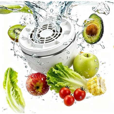 Pflanzenschutzmittelreiniger – Abmessungen: 10,4 X 6 Cm – Weiß – Obst- Und Gemüsereiniger – Leistungsstarker 15-w-wirbel