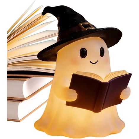 Niedliche Geister-leselampe – 10 X 12 X 15 Cm – Geister-buchlampe – Halloween-licht
