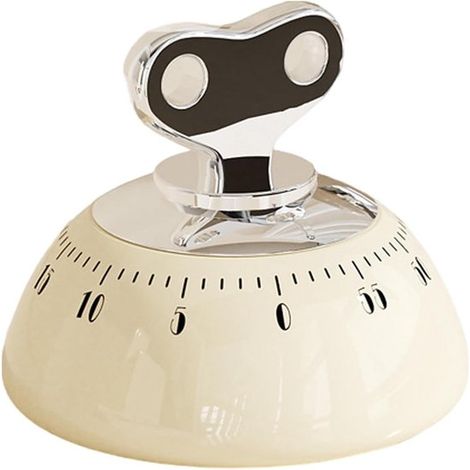 Küchentimer – Weiß – Mechanischer 60-minuten-timer – Kochtimer