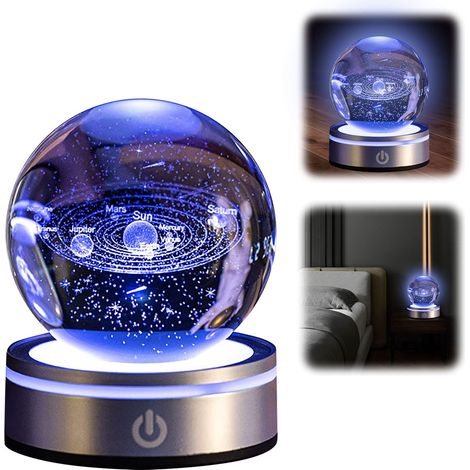 3d-kristallkugel Sonnensystem, Kristallkugel Des Sonnensystems, Planetenmodell, Dekoration, Wissenschaft, Astronomie - Mmcd-zgl-05014